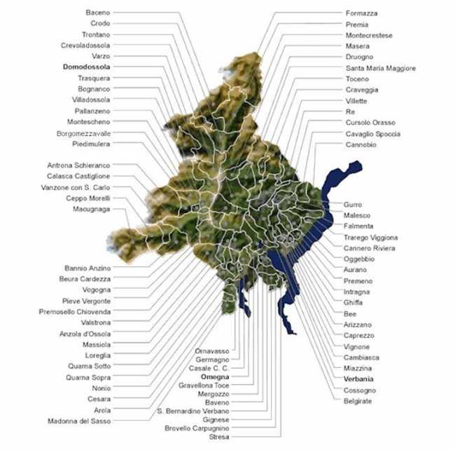 mappa comuni vco