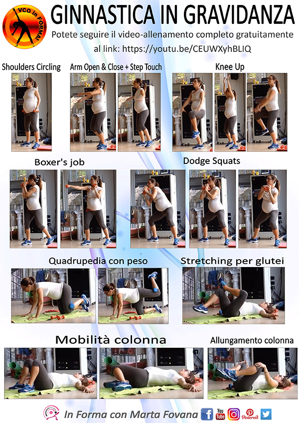 Ginnastica in gravidanza allenamento 3 total body SCHEDA 1